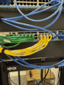 Patch panel terminations, tested and dressed.